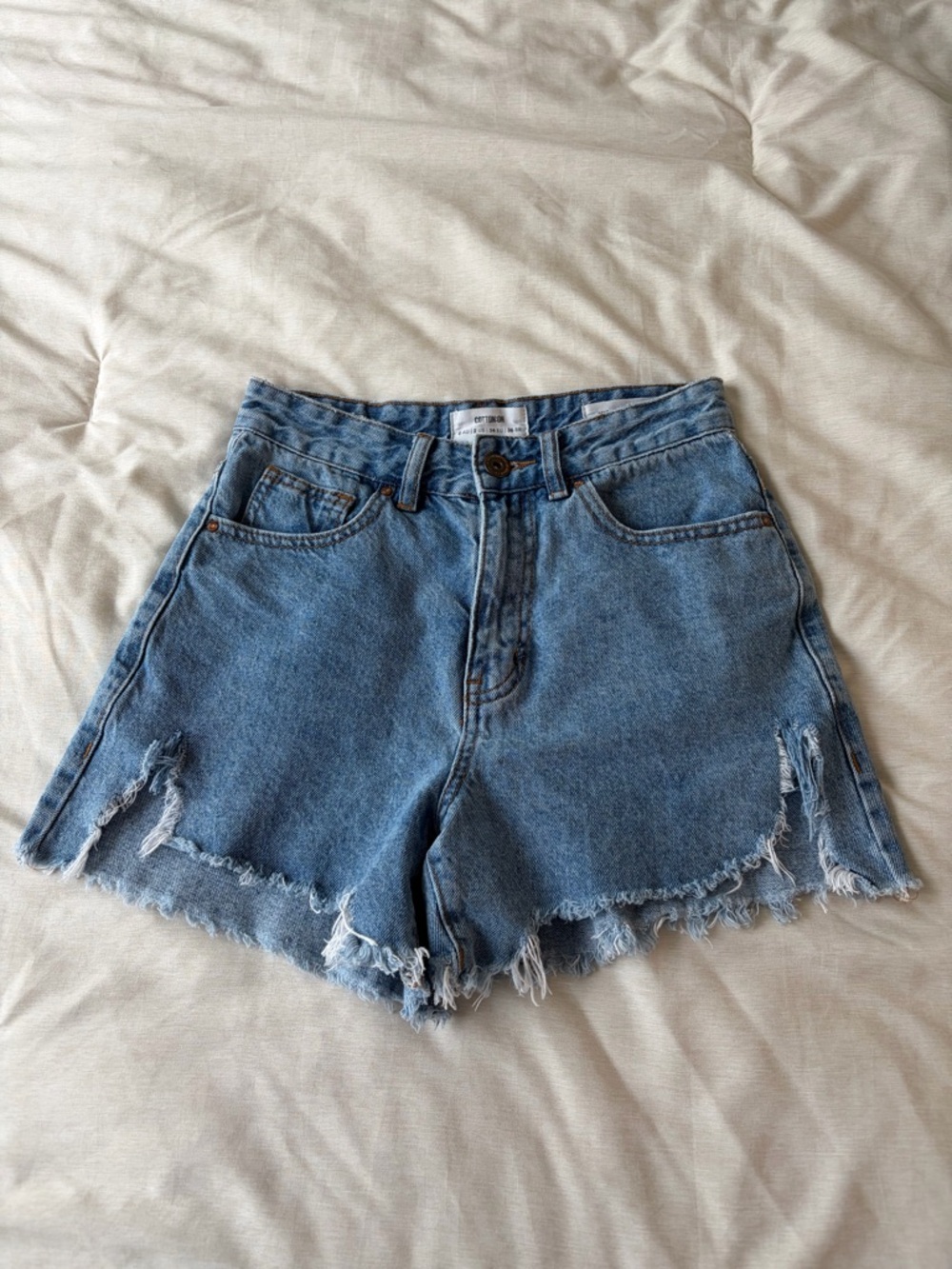 Cotton On High Waisted Denim Shorts